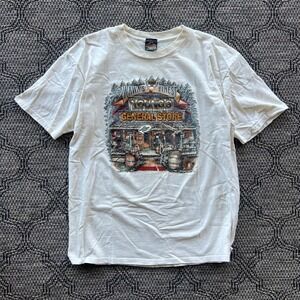 Vintage General Store T Shirt Mens XL White Graphic Canada Travel Wawa North 90s